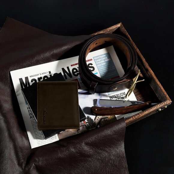 ⚡Travelambo Men Craze Horse Coffee Genuine Leather Handmade Stylish Wallet - Picture 9 of 9